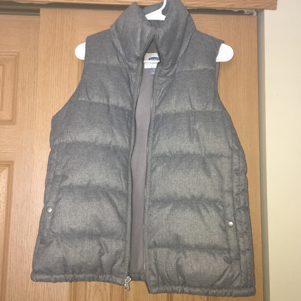 Old Navy Super Puffy Gray Vest